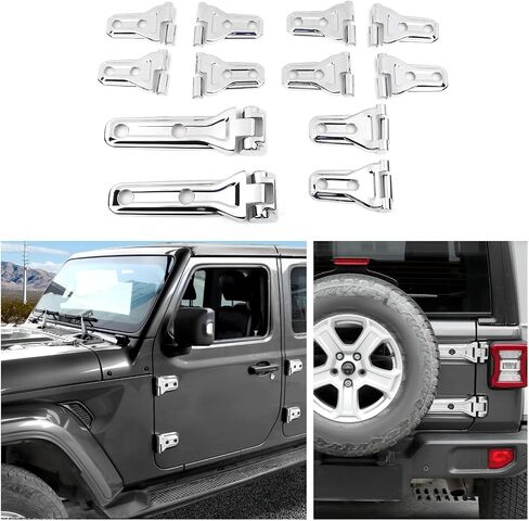 12pcs مجموعة كاملة من مجموعة الديكور الخارجي مناسبة لعام 2018-2025 Jeep Wrangler JL JLU ، غطاء مفصلات مفصلات الباب المفصلية المفصلية المفصلية (الأرجواني) in Saudi Arabia