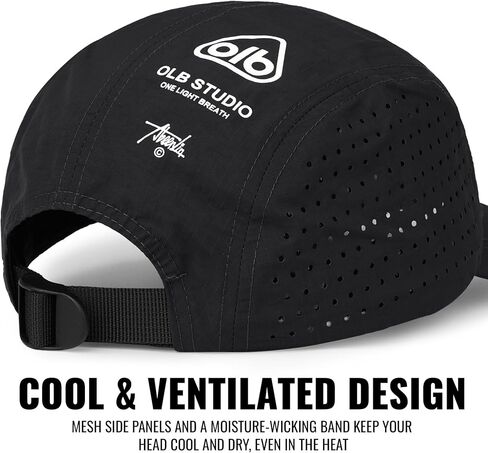 Clape Short Brim Baseball Cap للرجال ، قبعة شبكية سريعة 5 لوحة ، قبعة خفيفة الوزن منخفضة في الهواء الطلق للرؤوس الصغيرة in Saudi Arabia