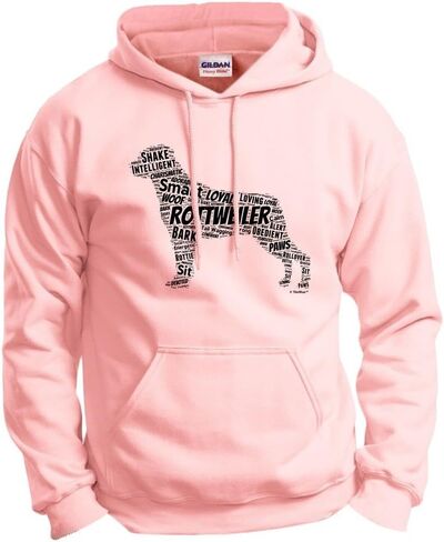 ThisWear Rottweiler Word Art Dog Puppy Owner Gift Hoodie Sweatshirt in Saudi Arabia
