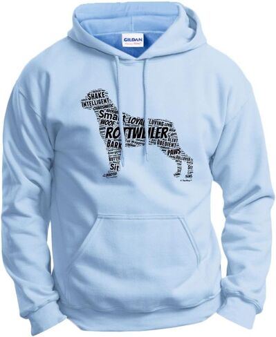 ThisWear Rottweiler Word Art Dog Puppy Owner Gift Hoodie Sweatshirt in Saudi Arabia
