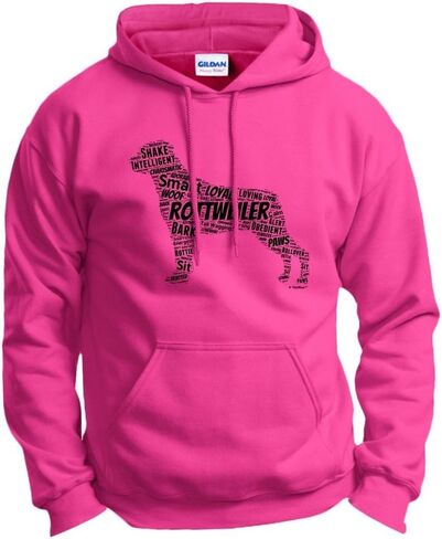 ThisWear Rottweiler Word Art Dog Puppy Owner Gift Hoodie Sweatshirt in Saudi Arabia