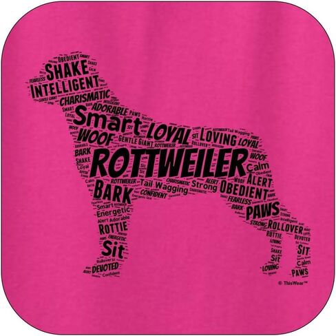 ThisWear Rottweiler Word Art Dog Puppy Owner Gift Hoodie Sweatshirt in Saudi Arabia