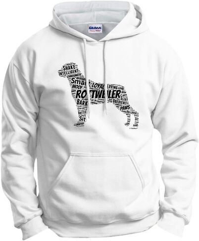 ThisWear Rottweiler Word Art Dog Puppy Owner Gift Hoodie Sweatshirt in Saudi Arabia