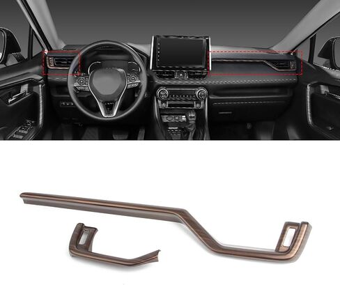 x xotic tech Interior Center Console Dashboard Side AC Air Vent Outlet Frame Strip Cover Trim, Sporty Red, Compatible with Toyota RAV4 2019 2020 2021 2022 2023 2024 2025 in Saudi Arabia