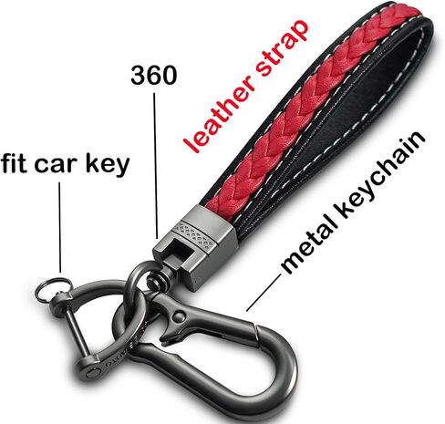 for honda key fob cover with metal/leather keychain,TPU Key case,compatible with 2021 2022 Accord Civic Crosstour CR-V CR-Z Odyssey Remote smart Key,5 buttons Red in Kuwait