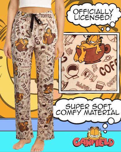 Garfield Womens Pajama Pants - Cozy Soft Stretch PJ Pants Sleepwear for Women with Elastic Waist (S-XL) in Kuwait