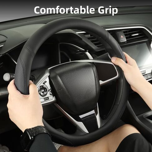غطاء عجلة قيادة السيارات لنيسان - غطاء عجلة القيادة المستديرة على شكل Rogue Kicks Sentra Altima ، Black in Kuwait