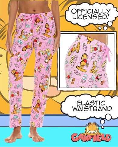 Garfield Womens Pajama Pants - Cozy Soft Stretch PJ Pants Sleepwear for Women with Elastic Waist (S-XL) in Kuwait
