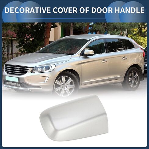 Front Left Door Handle Cover for Volvo XC60 2015 2017 No.39819800 ABS Silver Tone, 1 Pc in Saudi Arabia