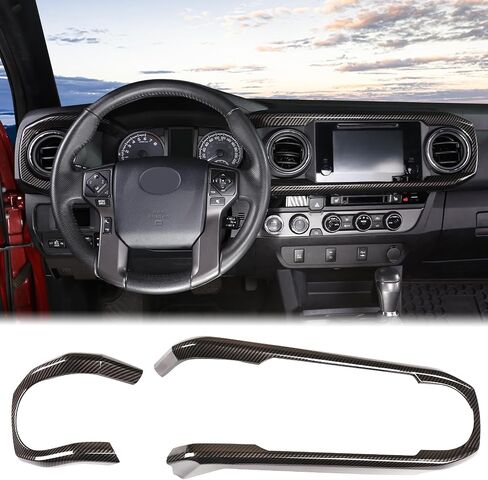 Aunginsy Center Censole Dashboard لوحة تقليم تغطية متوافقة مع Toyota Tacoma 2016-2023 Pickup Central Control Dash Board Decorative Frame Strip Sticker ABS ABS Excedlays Interial in Kuwait