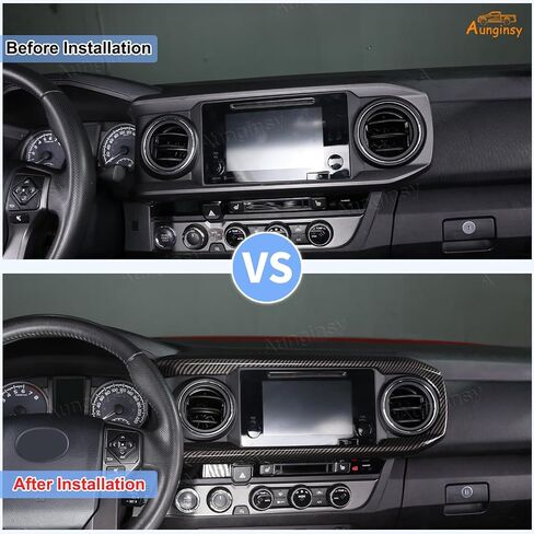 Aunginsy Center Censole Dashboard لوحة تقليم تغطية متوافقة مع Toyota Tacoma 2016-2023 Pickup Central Control Dash Board Decorative Frame Strip Sticker ABS ABS Excedlays Interial in Kuwait