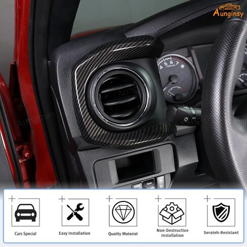 Aunginsy Center Censole Dashboard لوحة تقليم تغطية متوافقة مع Toyota Tacoma 2016-2023 Pickup Central Control Dash Board Decorative Frame Strip Sticker ABS ABS Excedlays Interial in Kuwait