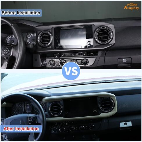 Aunginsy Center Censole Dashboard لوحة تقليم تغطية متوافقة مع Toyota Tacoma 2016-2023 Pickup Central Control Dash Board Decorative Frame Strip Sticker ABS ABS Excedlays Interial in Kuwait