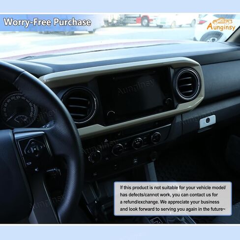 Aunginsy Center Censole Dashboard لوحة تقليم تغطية متوافقة مع Toyota Tacoma 2016-2023 Pickup Central Control Dash Board Decorative Frame Strip Sticker ABS ABS Excedlays Interial in Kuwait