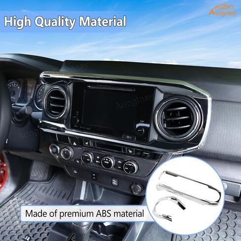 Aunginsy Center Censole Dashboard لوحة تقليم تغطية متوافقة مع Toyota Tacoma 2016-2023 Pickup Central Control Dash Board Decorative Frame Strip Sticker ABS ABS Excedlays Interial in Saudi Arabia