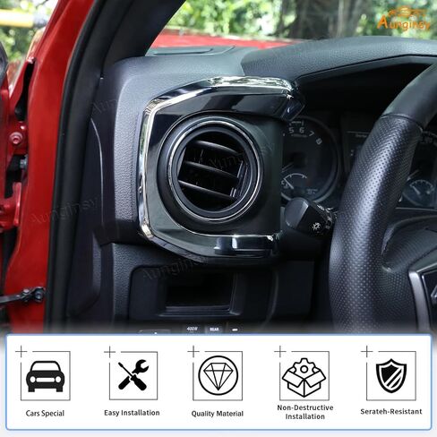 Aunginsy Center Censole Dashboard لوحة تقليم تغطية متوافقة مع Toyota Tacoma 2016-2023 Pickup Central Control Dash Board Decorative Frame Strip Sticker ABS ABS Excedlays Interial in Saudi Arabia