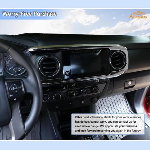 Aunginsy Center Censole Dashboard لوحة تقليم تغطية متوافقة مع Toyota Tacoma 2016-2023 Pickup Central Control Dash Board Decorative Frame Strip Sticker ABS ABS Excedlays Interial in Saudi Arabia