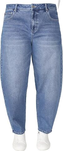 Eloquii Women's Plus حجم الساق البرميل Jean in Kuwait