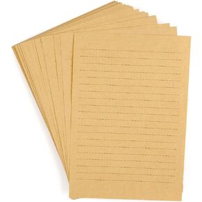 Vintage Stationary Paper + Kraft Envelopes Set with Seal Stickers, 64pcs 4 Patterns 8.3 x 5.7 Writing Stationery Papers + 20pcs 2 Colors 7.9 x 4.7 Letter Envelope + 36pcs 2 Styles Rustic Seals