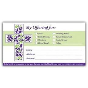 My Offering Multi-use Envelopes (Deuteronomy 16:17, NIV) - (Package of 100)