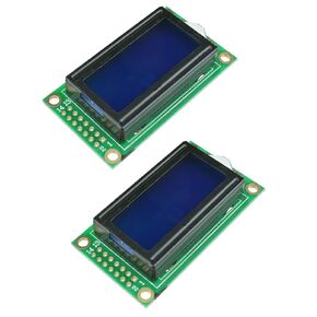 HiLetgo 2pcs SPLC780D 0802 LCD Display Module 8x2 Character LCD LCM Display 5V LCD Module Backlight Blue