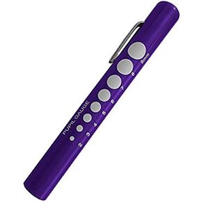 Prestige Medical Pupil Gauge Disposable Penlight with Poly Bag Packaging, Purple (Pack of 2)