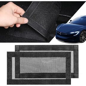 Backseat Air Vent Cover for Tesla Model 3 & Model Y, 2-Pack Rear Seat Air Condition Outlet Protector with Upgraded Mesh Cloth and Velcro, Car Air Vent Accessories for Tesla Model Y / 3