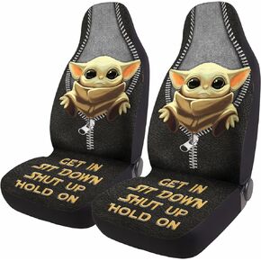 شخصية كرتونية لطيفة 2 أغطية مقاعد السيارة الأمامية لسيارة شاحنة سيدان سيارات الدفع الرباعي، أغطية مقاعد السيارات المتينة، أغطية مقاعد دلو قابلة للتنفس، ملحقات داخلية واقية in Kuwait