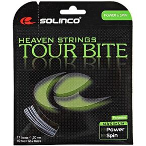Solinco Tour Bite (17-1.20mm) Tennis String (Silver) (2-Sets)