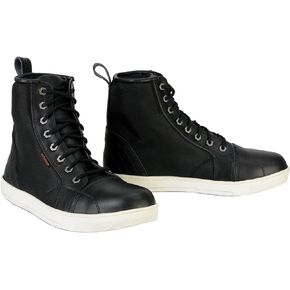 Milwaukee Leather MBM9004WP Men's Waterproof Black Leather Motorcycle Reinforced Street Riding Shoes w/Ankle Support
