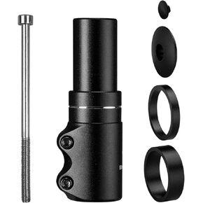 Rmiott Bike Stem Riser Bicycle Fork Stem Extender 115mm 150mm 180mm 210mm Bicycle Handlebar Riser for 1-1/8" 28.6mm Fork Aluminum Black Red Available