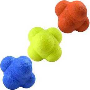 Reaction Ball,Reflex Ball for Hand Eye Coordination Training,2.83 inch,Pack of 3-Orange,Blue,Yellow.