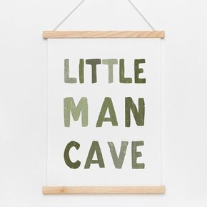 Little Man Cave Sign, Boys Nursery Wall Decor, Kids Room Door Wooden Hanging Art, Playroom Decor, Toddler Room Decor, Boys Room Door Hanging Poster, Without Magnetic -12x16 Inches