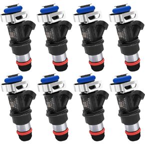 17113553 OE Performance Fuel Injectors,Compatible w/Chevy 2000 Tahoe Silverado Suburban 1500 2500 4.8L,5.3L,6.0L,Compatible w/GMC 2000 Yukon Xl Sierra, |4 Holes| |Set of 8|, Replace# 83211167 in Saudi Arabia