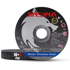 Cut Off Wheels 12 PCS, 4 1/2 Inch Metal and Stainless Steel Cutting Wheel, Fast Cutting Disc for Angle Grinder (4-1/2 x .045 x 7/8inch) 10+2pcs