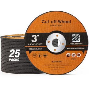 20 Pack Cut Off Wheels 7 Inch Cutting Wheel 7"x1/16"x7/8" Metal & Stainless Steel Cutting Disc Fit for Angle Grinder Aggressive Cutting disc for General Purpose Metal Cutting