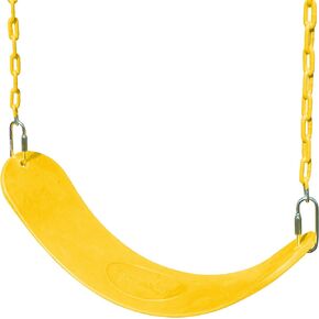 Swing-N-Slide WS 4699 27" Swing Seat with 58" Coated Chains for Backyard Swing Sets, Yellow