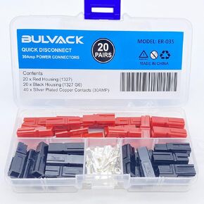 20 Pair 30AMP Quick Disconnect Power Terminals Connectors, Red Black Quick Connect Battery Connector Modular Power Connectors Set…
