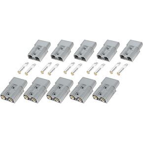 gohantee 10Pcs 1/0-4 Gauge 175A Battery Quick Connect Disconnect for AWG Cable Wire Harness Plug for Car Winch Trailer Lift Motor Jumper Cable Plug Connector Battery Cable Connector Grey