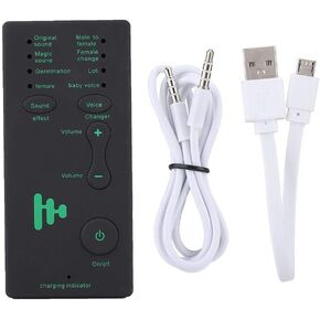 Voice Changer,Portable Phone Sound Changer Mini External Audio Sound Card with Multiple Funny Sound Effect for Mobile Phone PC (English Version)