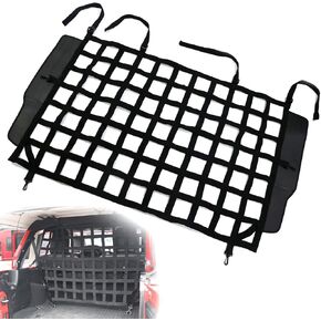 حاجز الحيوانات الأليفة للمركبة من كارتاو، شبكة عزل للمقعد الخلفي، شبكة بضائع خلفية، مقسم مقعد الكلب لسيارة جيب رانجلر. متوافق مع ملحقات JK JL 2007-2021 وGladiator Rubicon Unlimited JT in Kuwait