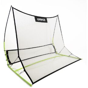 Soccer Rebound Net - Portable Soccer Rebounder net 2 in 1 to Improve Team or Solo Soccer Training Equipment Skills, Includes Carry Bag and Pegs, 6ft x 4.7ft