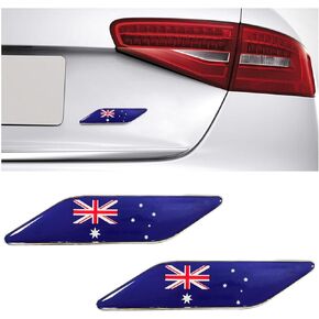 2 PCS 3D Tricolor Flag Emblem, Aluminum Car Front Fender Badge Sign Emblem, Auto Stickers and Declaration Decals, Universal Exterior Decor Accessories for All Vehicles (Germany)