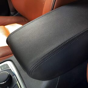 A ABIGAIL Center Console Armrest Cover Compatible with 2011-2020 2021 Jeep Grand Cherokee PU Leather Arm Rest Box Lid Middle Console Cover Seat Protector Armrest Cushion Pad (Black)