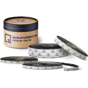 SSK-Tape Closed Cell Acoustic Foam Tape - 10.8sqft. from 4 Rolls (2", 1" 0.5" Wide) - Rattel Reduction and Optimum Durability
