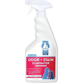 Unique Pet Odor and Stain Eliminator - 24 oz. Ready-to-Use Liquid Spray - Bio-Enzymatic Formula Eliminates Old and New Pet Odor and Pet Stains (Packaging May Vary)