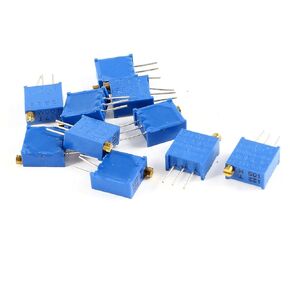 uxcell a14052600ux0968 10 Piece 500 Ohm 3296W 3 Pins Trim Pot Trimmer Potentiometer, 3296W-501