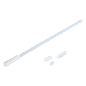 MECCANIXITY 1 Set Magnetic Stirrer Mixer Stir Bar Set,3 Sizes Oval with Ring Shape Stirrer,Straight Retriever Coating Magnet for Laboratory, White