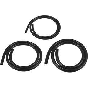 X AUTOHAUX 3PCS 3.3FT Silicone Vacuum Tubing Hose 1/8" 1/4" 5/16" ID 130PSI Max Pressure Black