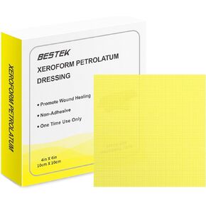 Medical Xeroform Petrolatum Dressing 5x9 Wound Dressing Non-Adherent Gauze Pads - Soft Fine Mesh Gauze Patch for Wound Care, Burns, Lacerations, & Skin Grafts - Pack of 25
